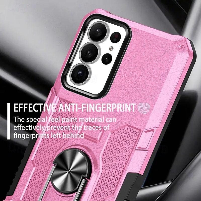 Phone Case For Samsung Galaxy S24 S24 FE S23 S22 S21 Ultra Plus A55 5G A35 5G A25 A15 A34 Back Cover Ring Holder Magnetic Shockproof Retro PC3