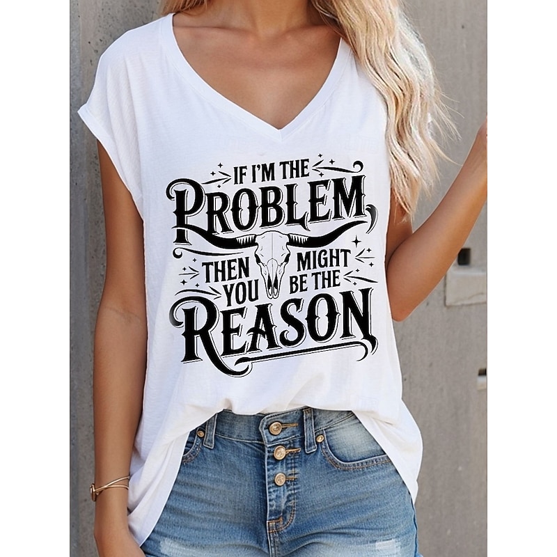 Women's Funny Camisole Tank Top Graphic Letter Stylish Casual Sleeveless V Neck Regular Tops Daily Print White Summer