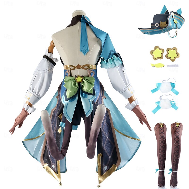 Cosplay Genshin Impact Kirara Cosplay Anime Cosplay Costume Cosplay Wigs Cosplay Suits Cosplay Wigs Halloween Masquerade Performance Party Shirt Pants Sleeves For Women's Adults'3