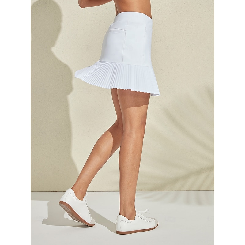 Women's Golf Skorts 17inch Pickleball White Skirt Ladies Golf Attire Clothes Outfits Wear Apparel4