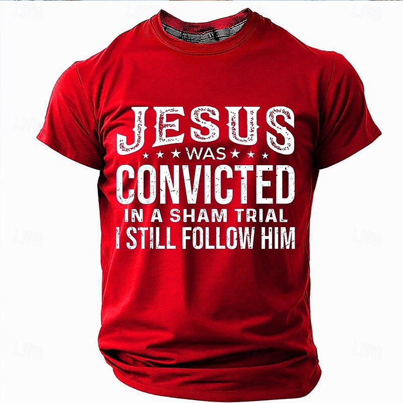Easter Men's Funny Jesus T Shirt Short Sleeve T shirt 3D Print Crew Neck Shirt Designer Casual Party Holiday Black Red Blue Summer Spring Clothing Apparel S M L XL XXL XXXL4