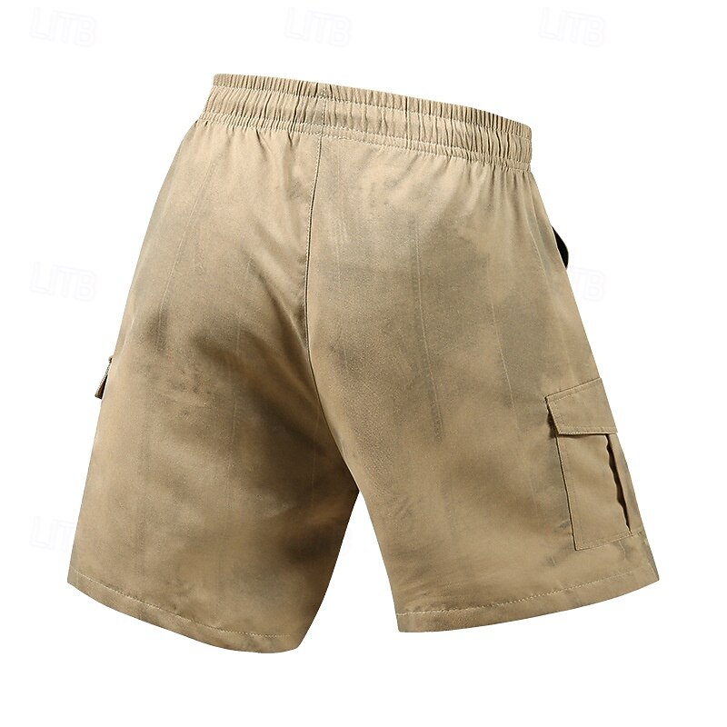 Men's Tactical Shorts Cargo Shorts Camping Shorts Shorts Hiking Shorts Elastic Waist Multi Pocket Straight Leg Gradient Color Moisture Wicking Wearable Knee Length Outdoor Casual Daily Fashion2