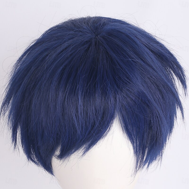 Synthetic Wig Curly Weave Tight Curl Pixie Cut Asymmetrical Machine Made Wig 30 inch A1 Synthetic Hair Men's Classic Comfortable Color Gradient Multi-color4