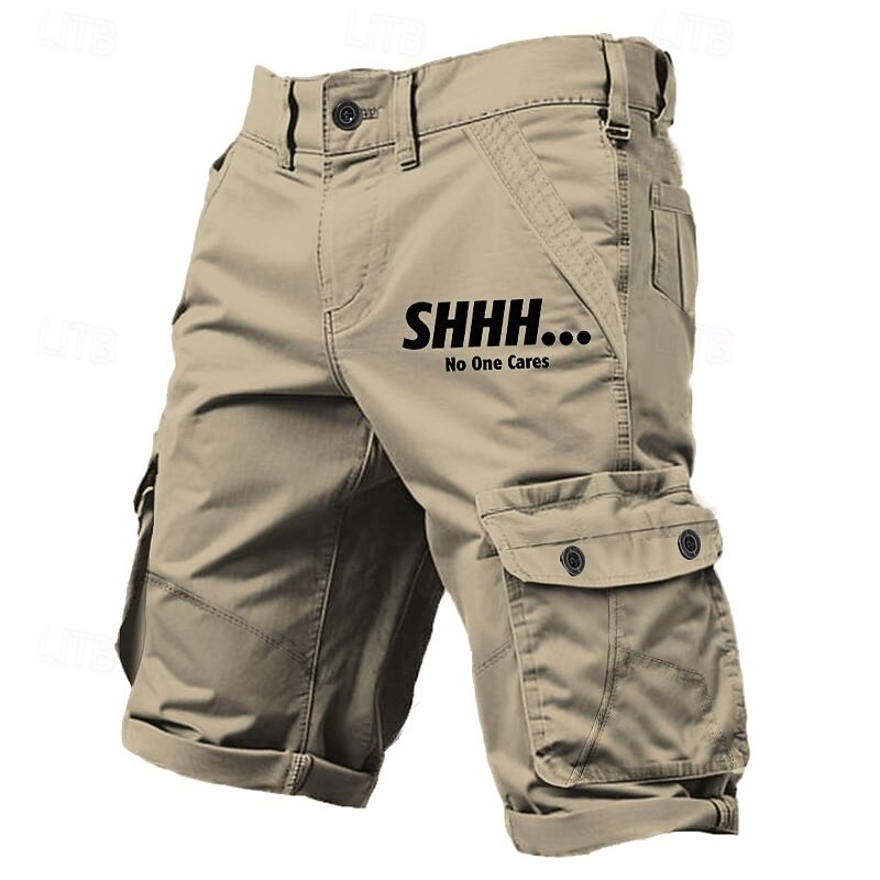 Men's Letter Printed Funny Cargo Shorts Work Shorts Mid Waist Classic Casual Outdoor Camping & Hiking Multiple Pockets Designer Clothing Apparel3