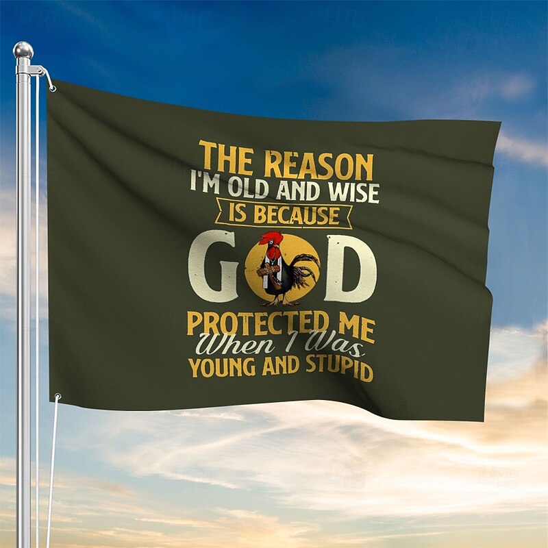 4th of July Outdoor Indoor With Grommets Funny Quote Flag Ideal Gift House Yard Garden Decorations Holiday Banner Sign