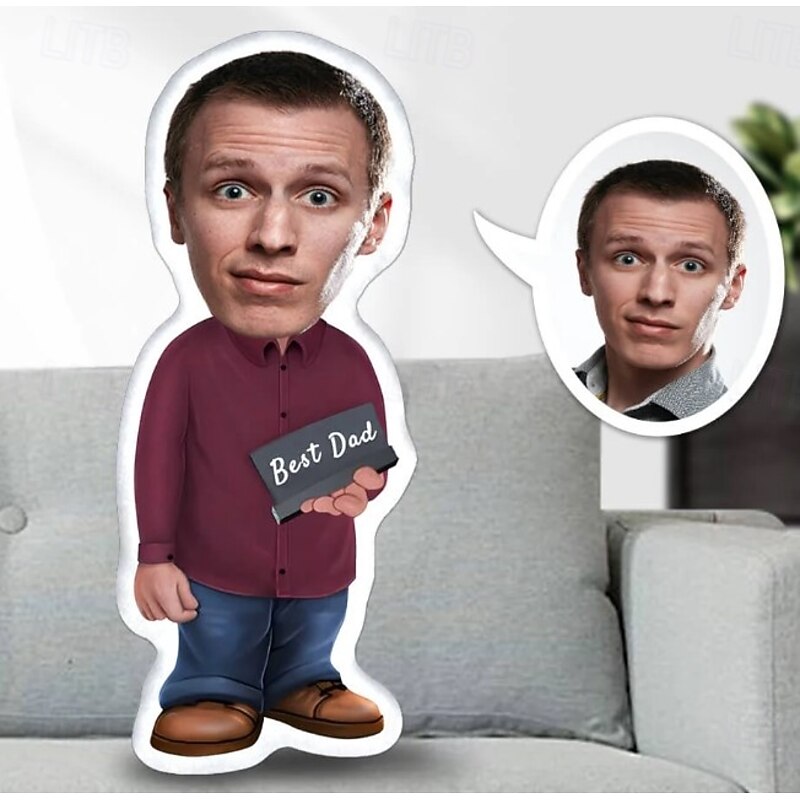 Father's Day Customized Cushions & Pillows Personalized Gift Photo Custom Gift Ideas in Various Sizes with Insert Gift for Dad Grandpa Best Dad2