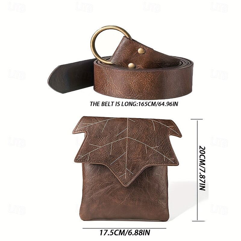Retro Vintage Medieval Steampunk Waist Belt Belt Pouch Fancy Dress Men's Women's Unisex Carnival Masquerade Halloween Masquerade Adults' Bag Waist Belt2