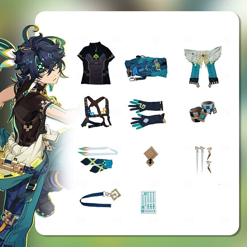 Genshin Impact Kinich Anime Cosplay Costume Outfits Cosplay Suits Video Game Costumes Halloween Carnival Party Comic Con Costume For Men's Adults'4