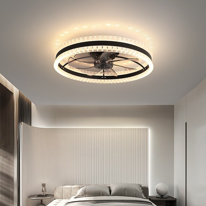 50 cm Dimmable Ceiling Fan Metal Acrylic Modern Nordic Style 220-240V2