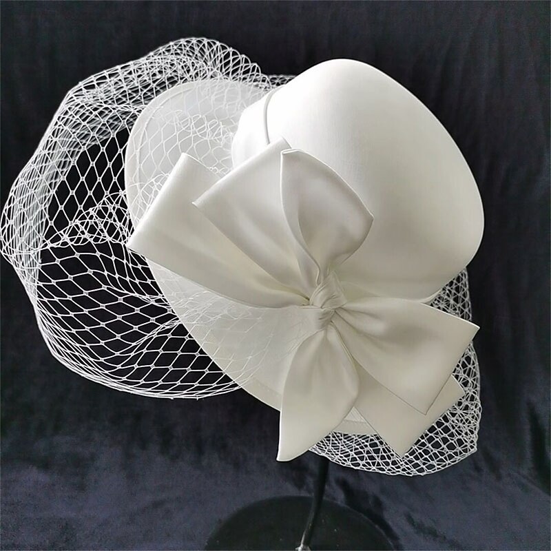 Hats Polyester Sun Hat Holiday Tea Party Horse Race Cocktail Elegant Vintage Cute With Bowknot Headpiece Headwear