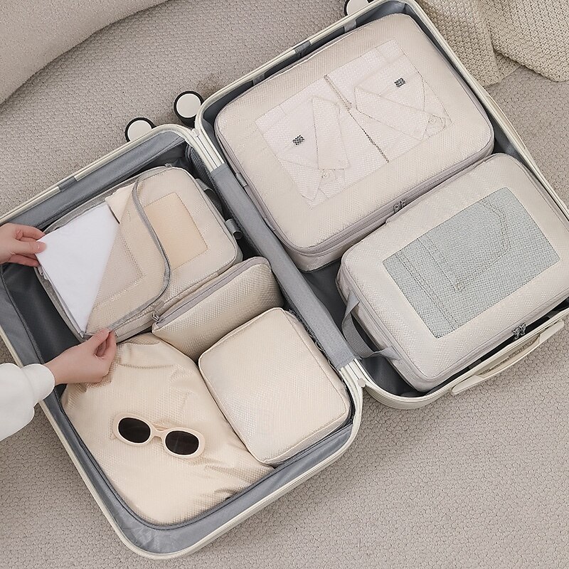 Compression Packing Cubes for Travel, Luggage & Backpack Organizer Set, Space Saver Storage Bags for Clothes, Shoes, Toiletries, Makeup & Digital Accessories2