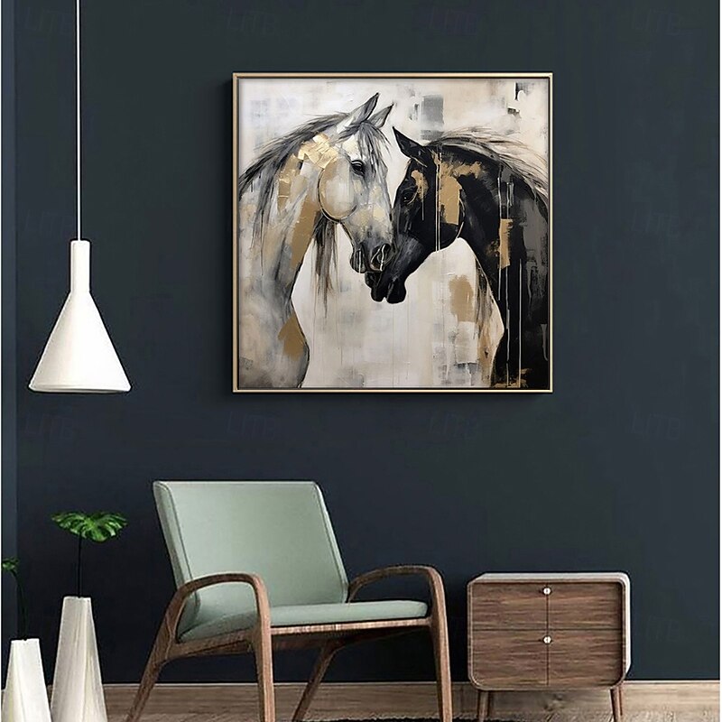 Handmade Oil Painting Canvas Wall Art Decoration Modern Simple Style Steed for Home Dance Studio Decor Rolled Frameless Unstretched Painting3