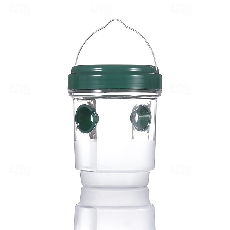 Plastic Bee Traps, Insect Lure Bottle, Indoor Outdoor Wasp Catcher for House Kitchen Plants Trees Flying Insects Pest Control2
