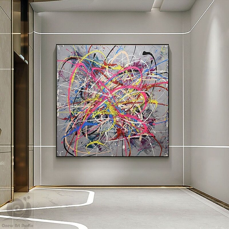 Handmade Oversize Acrylic Painting Large abstract Oli Painting Art Colorful Hand Painted Abstract Painting  Canvas painting for hotel office wall decration3