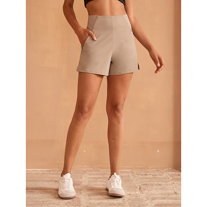 Women's Golf Shorts Khaki Bottoms Ladies Golf Attire Clothes Outfits Wear Apparel