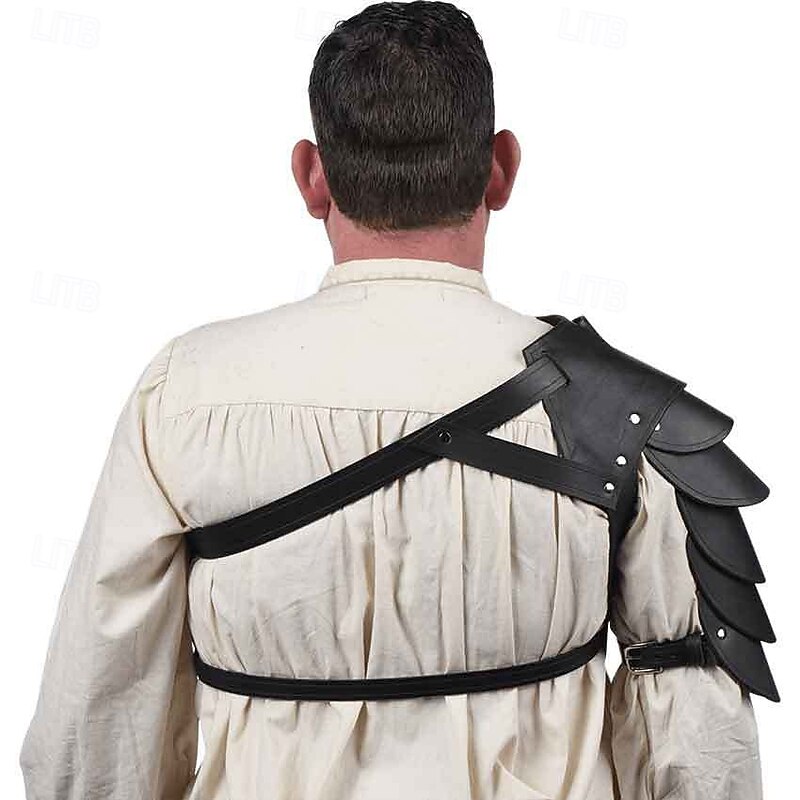 Medieval Renaissance Steampunk Armor Shoulder Armor Rivet Fancy Dress Men's Viking Fantasy Carnival Masquerade Performance Stage Masquerade Adults' Shoulder Armor4