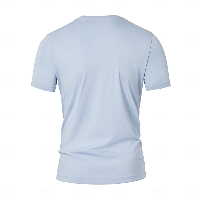 Men's T Shirt Short Sleeve Crew Neck Summer Spring Knitwear Vacation Vintage Crewneck School Training Outdoor Black Pink White Top Tee for Men3