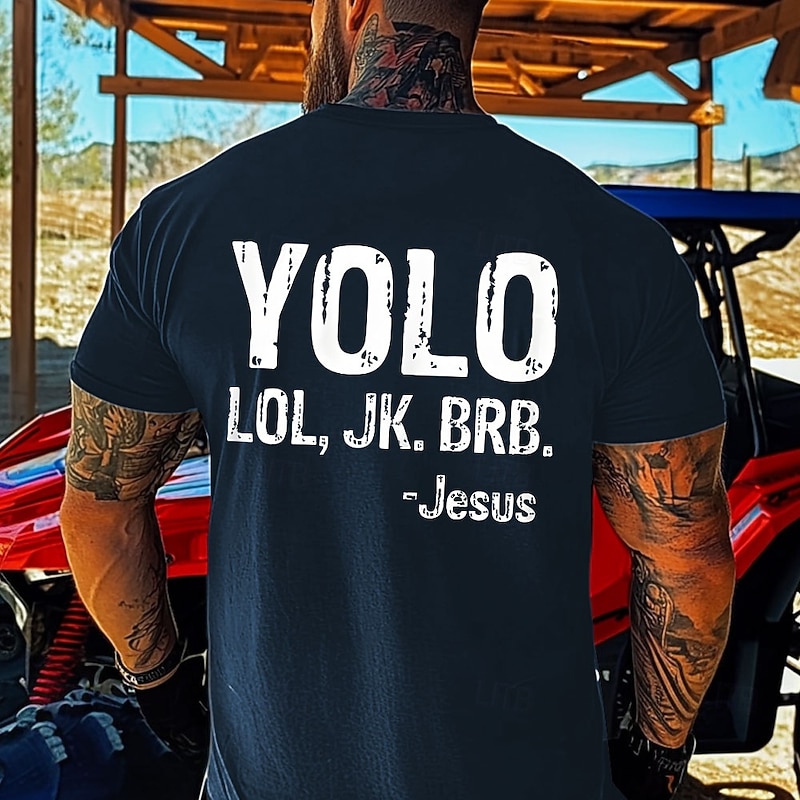 Easter Men's Funny Jesus T Shirt Short Sleeve T shirt 3D Print Crew Neck Shirt Designer Casual Party Holiday Black Dark Green Dark Blue Summer Spring Clothing Apparel S M L XL XXL XXXL
