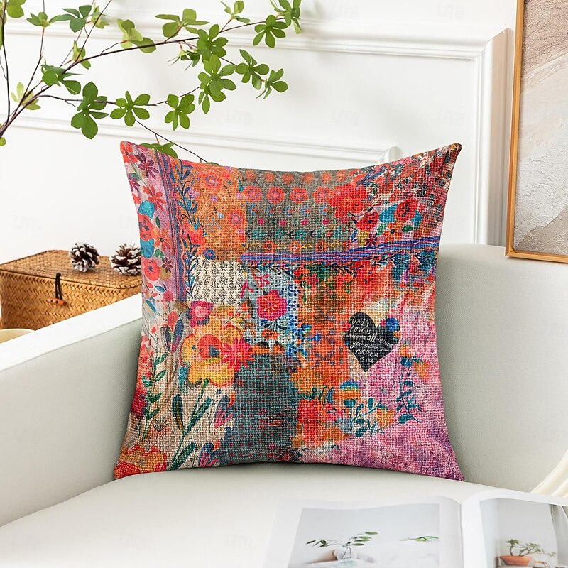 Beautiful Flower Decorative Toss Pillows Cover 1PC Soft Square Couch Cushion Case Pillowcase for Bedroom Livingroom Sofa Chair4