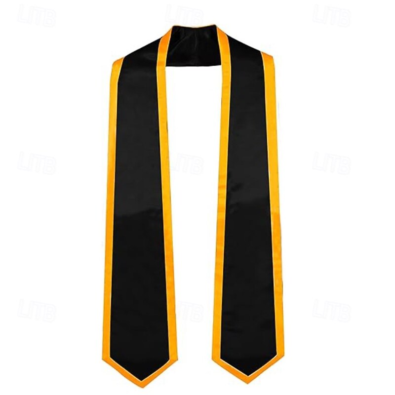 Unisex Graduation Stole, Plain Graduation Sash, Honor Stole for Students, Satin Graduation Stole, Honor Ceremony Sash, 72-Inch Adult Graduation Honor Stole, Double-Layered Graduation Gown Scarf3