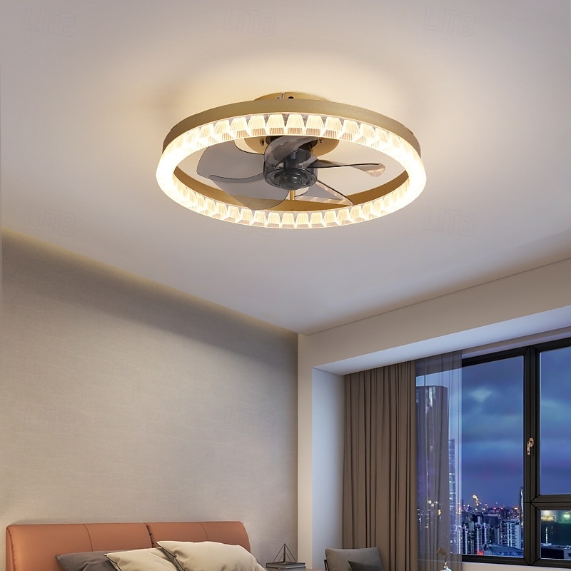 50 cm Dimmable Ceiling Fan Metal Acrylic Modern Nordic Style 220-240V3