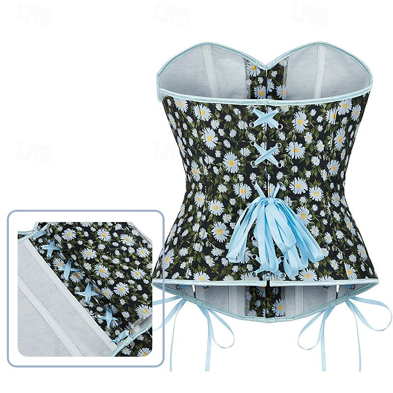 Rococo Overbust Corset Masquerade Jacquard Tummy Control Push Up Jacquard Fancy Dress Women's Royal Masquerade Party Carnival of Venice Adults' Corset4