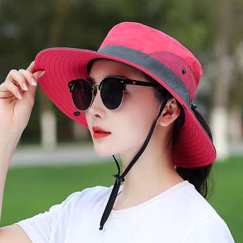Summer Womens Sun Hat, UV Protection Wide Brim Hat for Travel, Hiking, Fishing, Outdoor Fashion Cap4