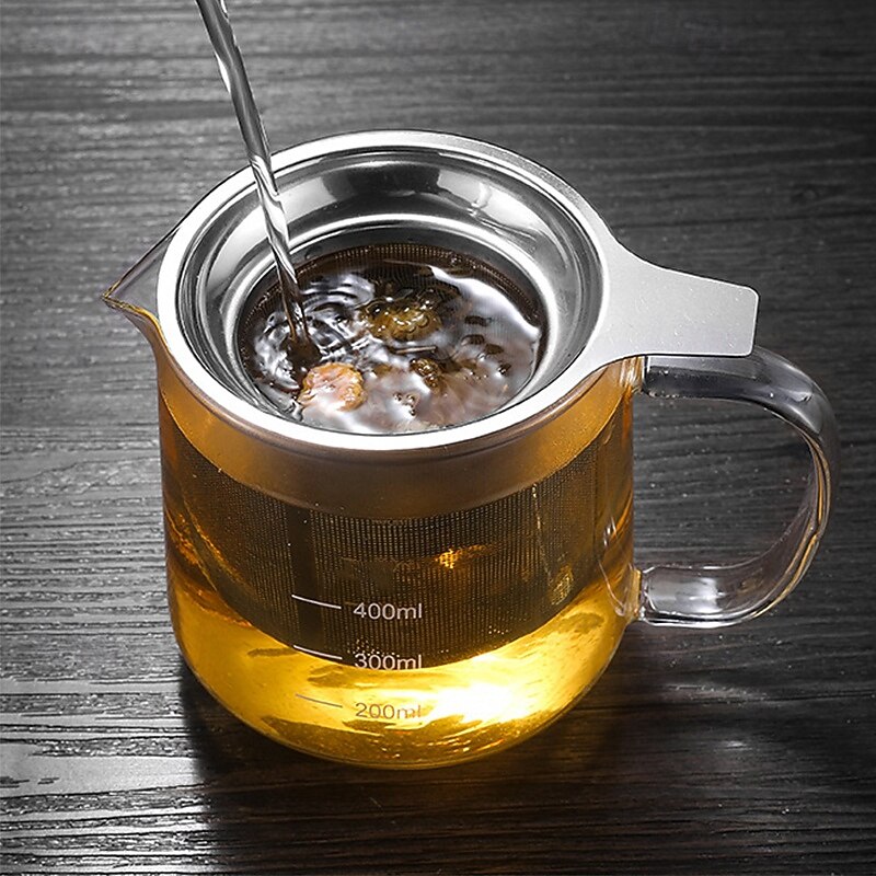 Tea Infuser for Loose Tea Extra Fine Mesh Tea Strainer Stainless Steel Tea Steeper with Large Capacity Easy to Clean Single Handle for Hanging on Mugs Cups Teapot2