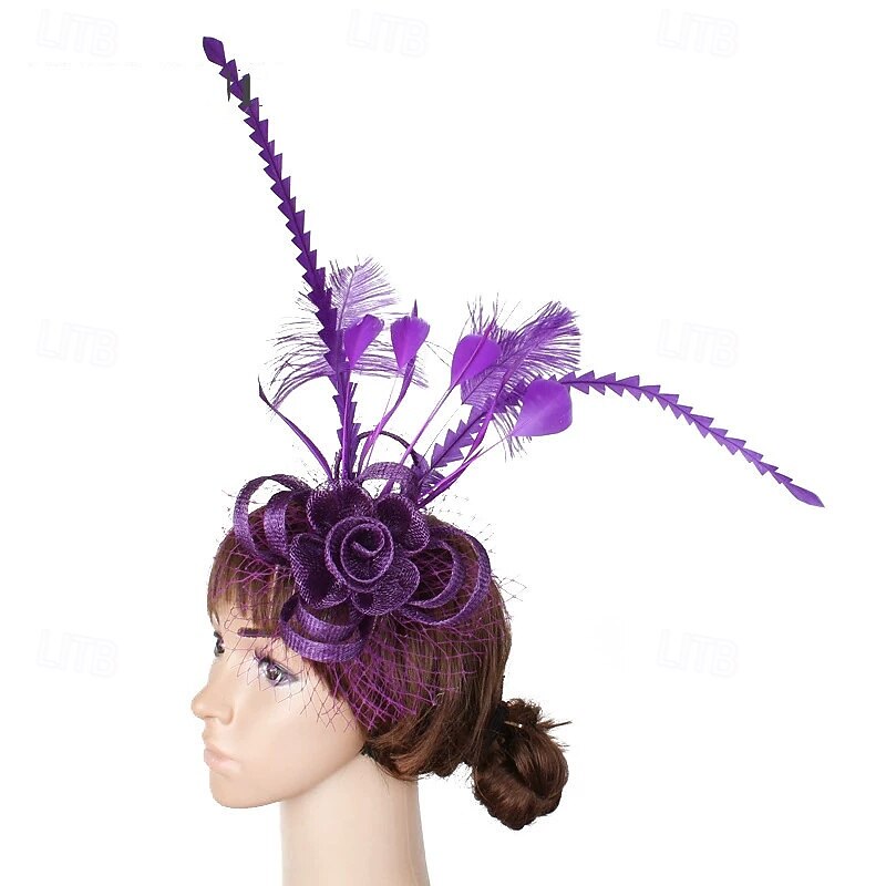 Headpiece Feathers Wedding Evening Party Elegant Wedding With Feather Headpiece Headwear4