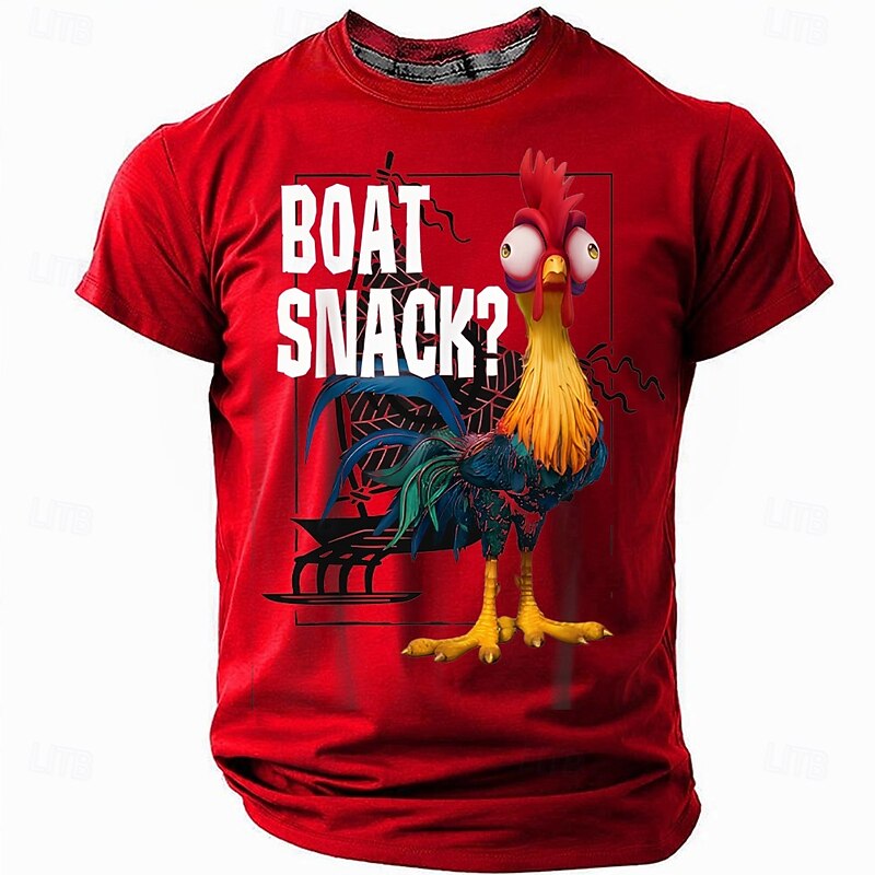 Men's Animal Funny T Shirt Short Sleeve T shirt 3D Print Crew Neck Shirt Fashion Daily Street Casual Daily Black Red Blue Summer Spring Clothing Apparel S M L XL XXL XXXL3