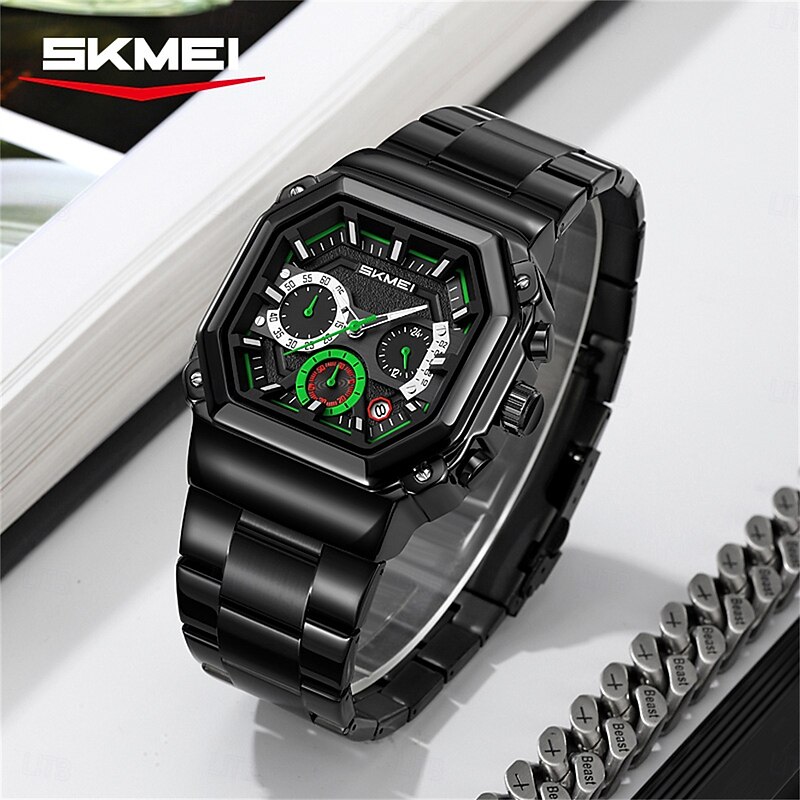 SKMEI Business Men's Watch Three Eyes Six Needles Multi functional Men's Quartz Watch3