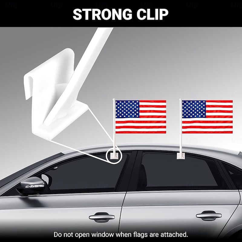 US American Car Flag with Window Clip2