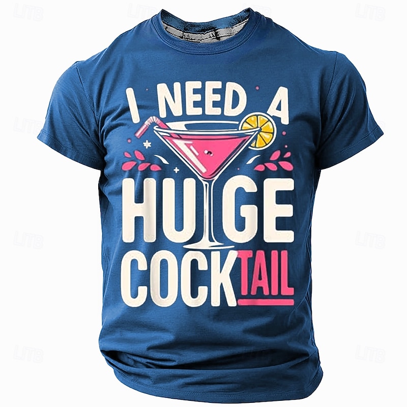 Men's Funny Slang T Shirt Short Sleeve T shirt 3D Print Crew Neck Shirt Fashion Daily Street Daily Black Blue Gray Summer Spring Clothing Apparel S M L XL XXL XXXL