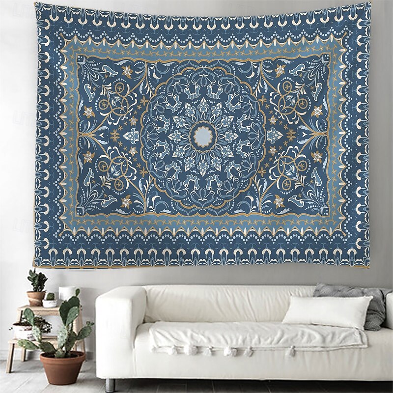 Mandala Bohemian Paisely Hanging Tapestry Wall Art Large Tapestry Mural Decor Photograph Backdrop Blanket Curtain Home Bedroom Living Room Decoration4