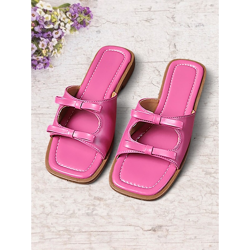 Women's Beige Double Strap Flat Sandals - Chic Casual Slip-On Sandals for Dating & Everyday Wear