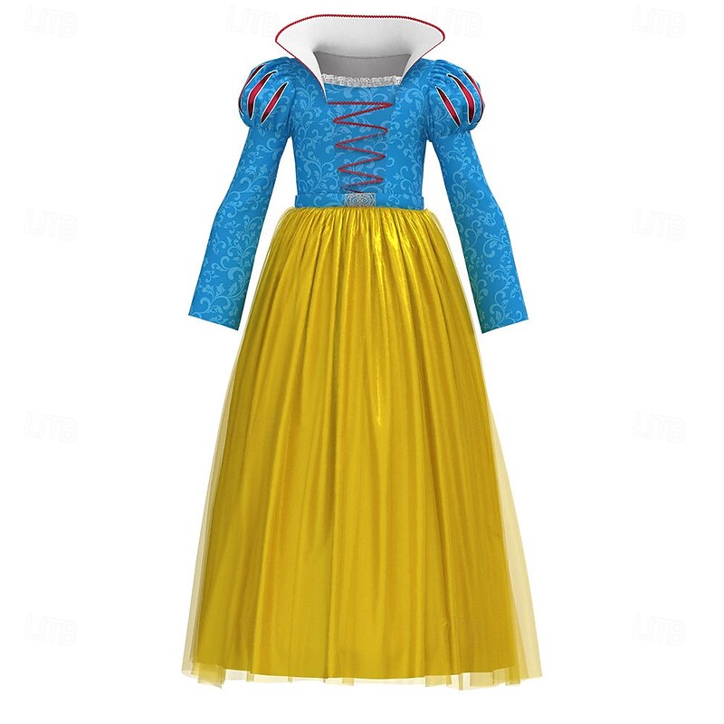 Snow White Princess Fairy Dress Cosplay Costume Tulle Dresses Dress Up Movie Cosplay for Girls' Kid's Halloween Carnival World Book Day Performance Party2