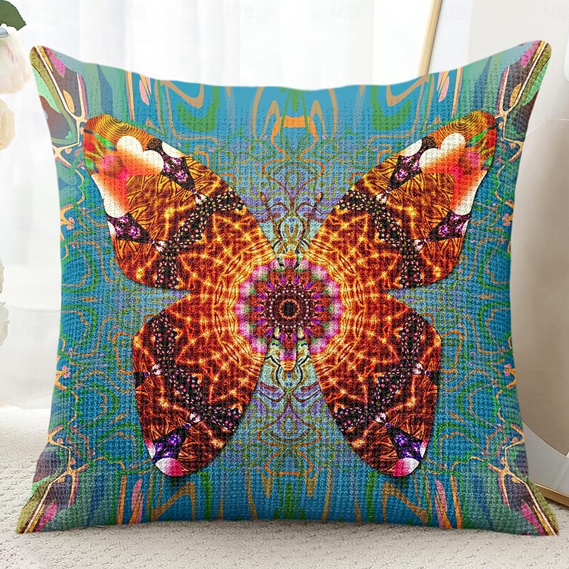 Bohemian Butterfly Decorative Toss Pillows Cover 1PC Soft Square Couch Cushion Case Pillowcase for Bedroom Livingroom Sofa Chair3