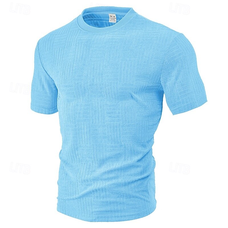 Men's T-shirt Suits 2 Pieces Outfits Tee & Shorts Short Sleeve Crew Neck Summer Plain Fashion Casual 2 Piece Vacation Daily Wear Going out Black Wine Dark Navy Top Tee for Men3