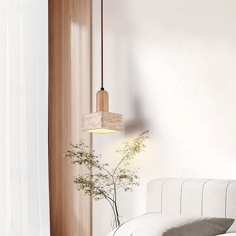 21 cm Pendant Lantern Design Geometric Shapes Pendant Light Stone Artistic Style Formal Style Vintage Style Vintage Traditional / Classic 110-120V 220-240V3