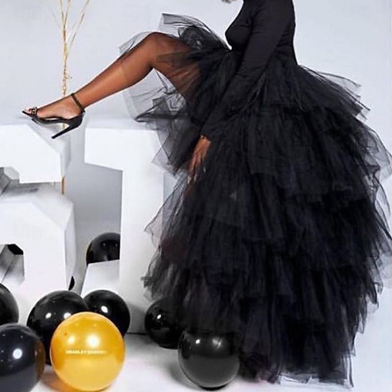 Retro Vintage 1950s Petticoat Hoop Skirt Under Skirt Tulle Skirt Fancy Dress Women's Masquerade Party Evening Wear Cocktail Party Tea Party Adults' Skirt