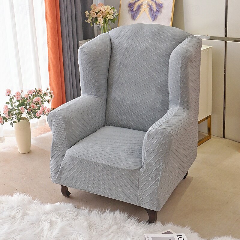 Simple Modern Soft Elastic All-wrap Tiger Bench Armchair Cover Leisure Stool Cover Cover Plaid Sofa Chair Cover4