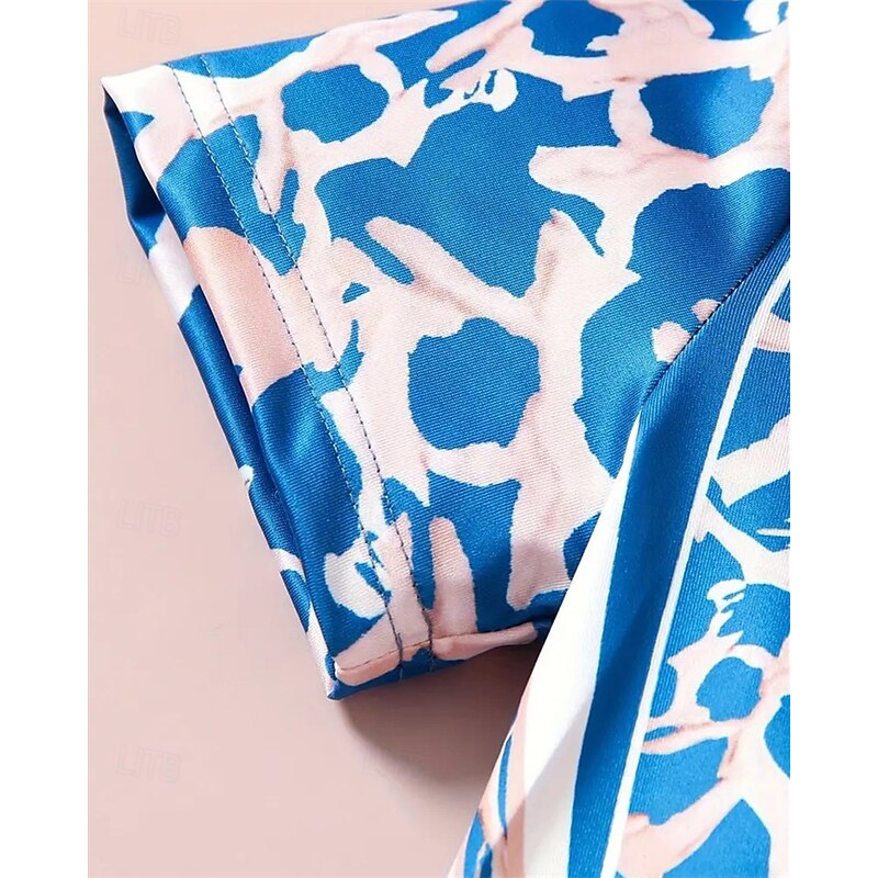 Girls' 3D Print Pajama Sets Tee & Pants Pajama Sets Short Sleeve 3D Print Summer Spring Active Basic Kids 4 years+ Crew Neck Home Daily Regular Fit4