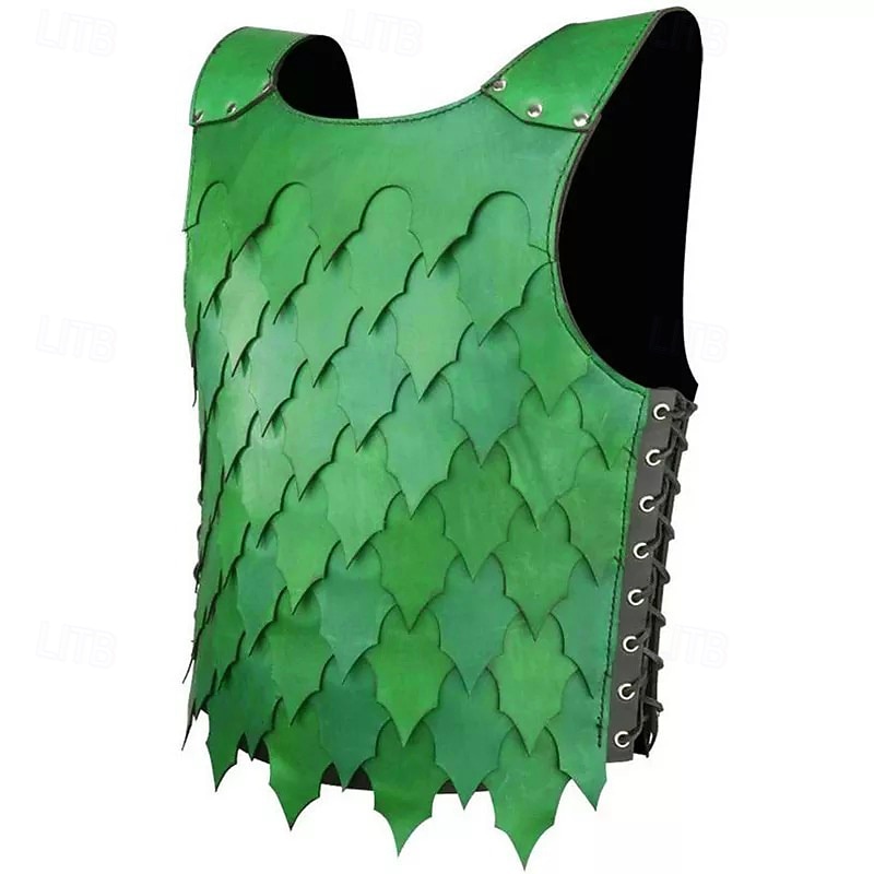 Retro Vintage Medieval Renaissance Armor Vest Chest Guard Warrior Gladiator Viking Fancy Dress Men's Viking Halloween Masquerade Performance Party LARP Adults' Vest4