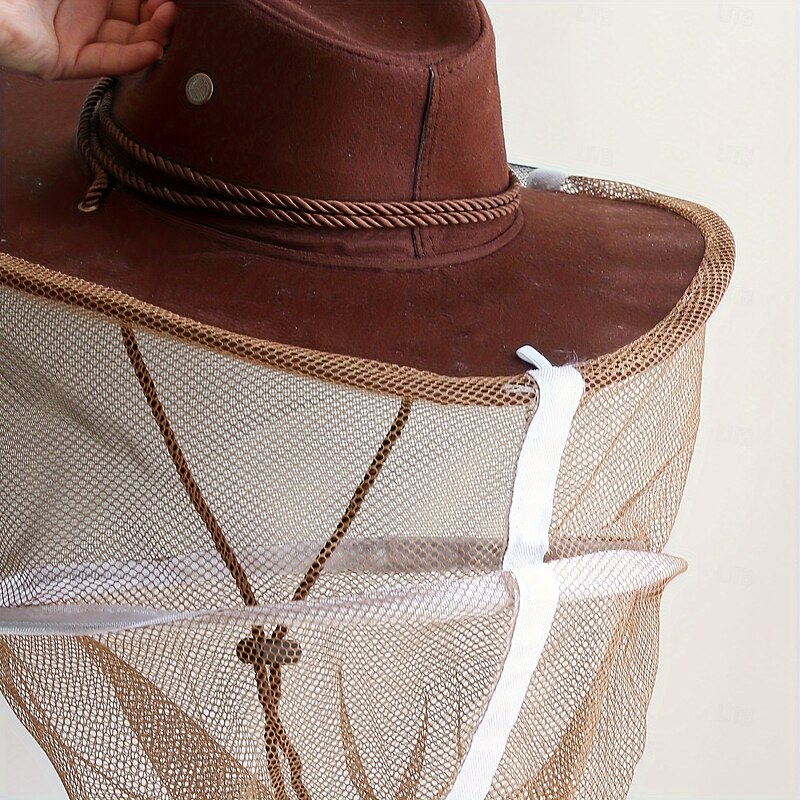 1pcs Protective Cowboy Beekeeper Hat Cowboy Beekeeper Hats with Veil - Durable, Breathable & Protective Gear for Outdoor Activities4