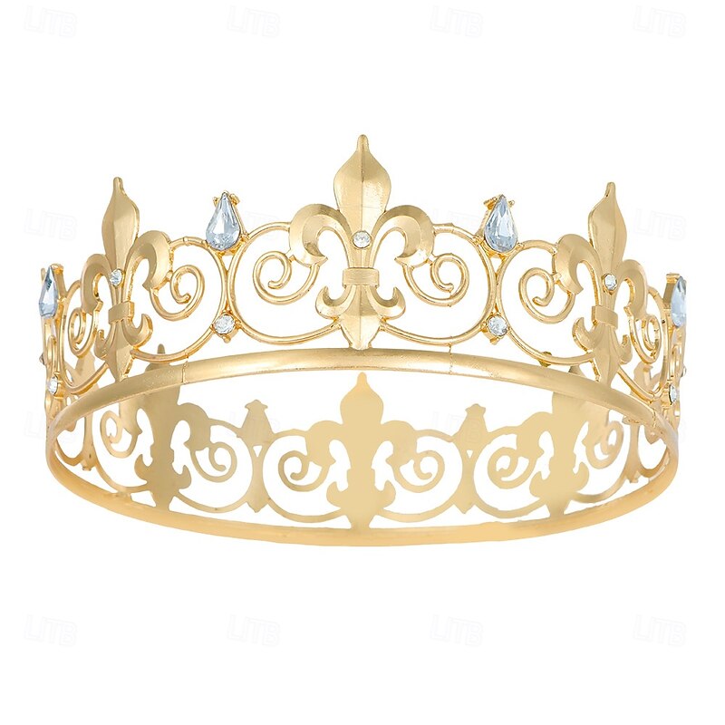 Birthday Party Crystal Crown for Men Elegant Crown for the Ultimate Party King Men Birthday Gift3
