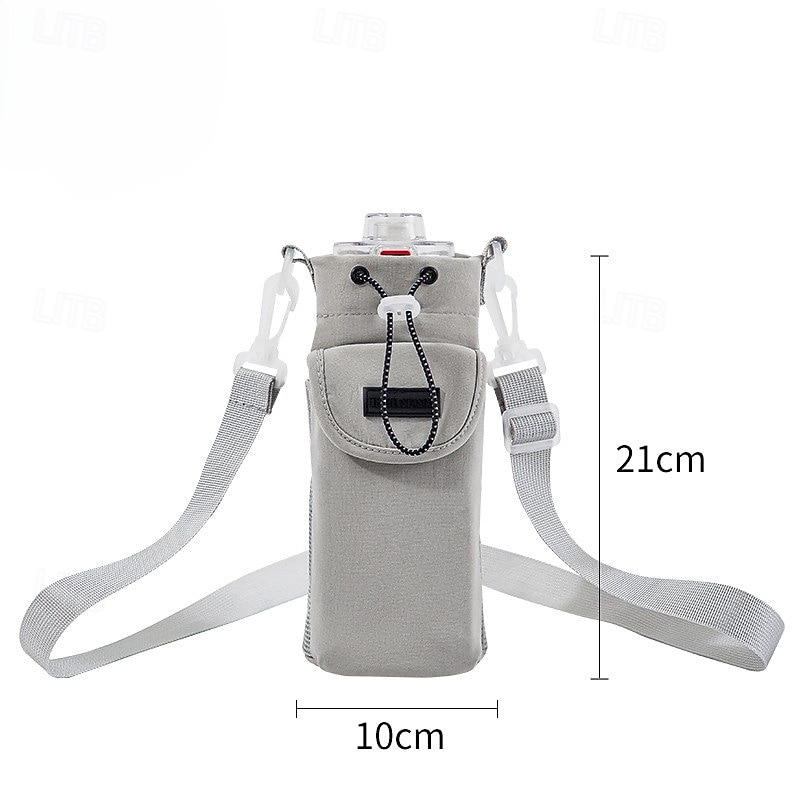 Waterproof Nylon Crossbody Bag for Water Bottles for Outdoor Travel, Portable Bottle Protective Case Holder with Shoulder Strap (Water Bottle Not Included)3