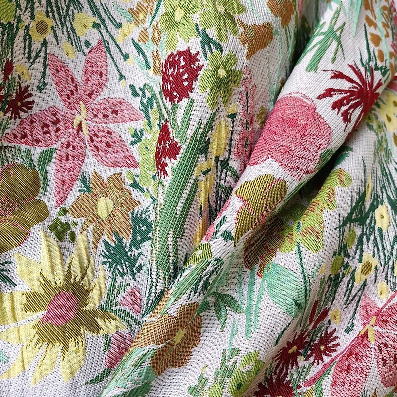 Jacquard Floral A-Line Cocktail Dresses Elegant Formal Wedding Ankle Length Half Sleeve V Neck Nylon with Floral Print Butterfly Pocket Wedding Guest Dress3