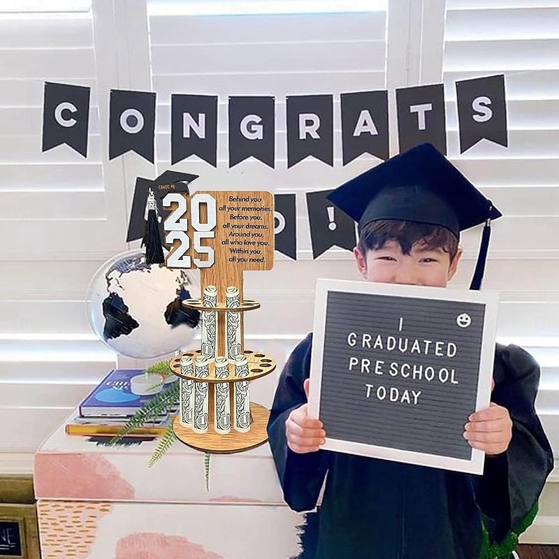 2025 Graduation Money Holder for Cash, Graduation Gift Creative Wooden Graduation Wallet, Unique Gift for Graduation Season and Celebrations3