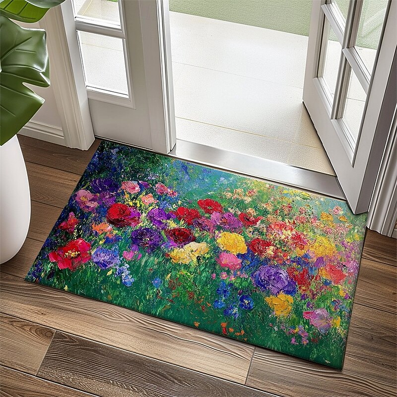 Oil Painting Sunflowers Doormat Kitchen Mat Floor Mat Non-Slip Area Rug Oil Proof Rug Indoor Outdoor Mat Bedroom Decor Bathroom Mat Entrance Rug Spring Summer3