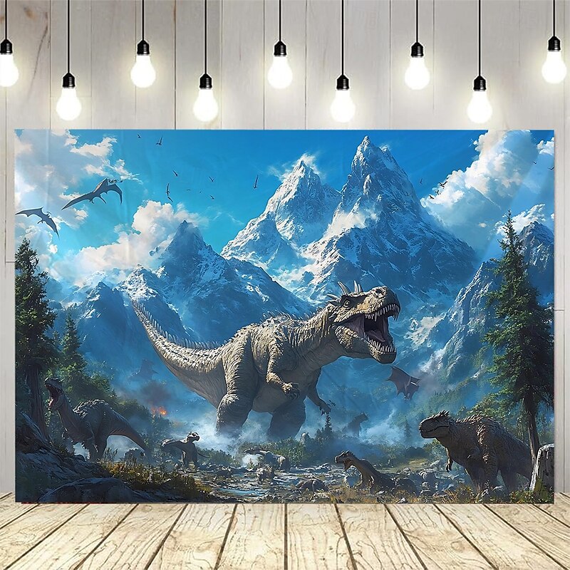A  Forest Dinosaurs  Tapestry Wall Art Large Tapestry Mural Decor Photograph Backdrop Blanket Curtain Home Bedroom Living Room Decoration2